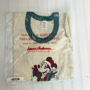 NEW Hanna Andersson Disney Holiday Plaid Family Top Women's XL